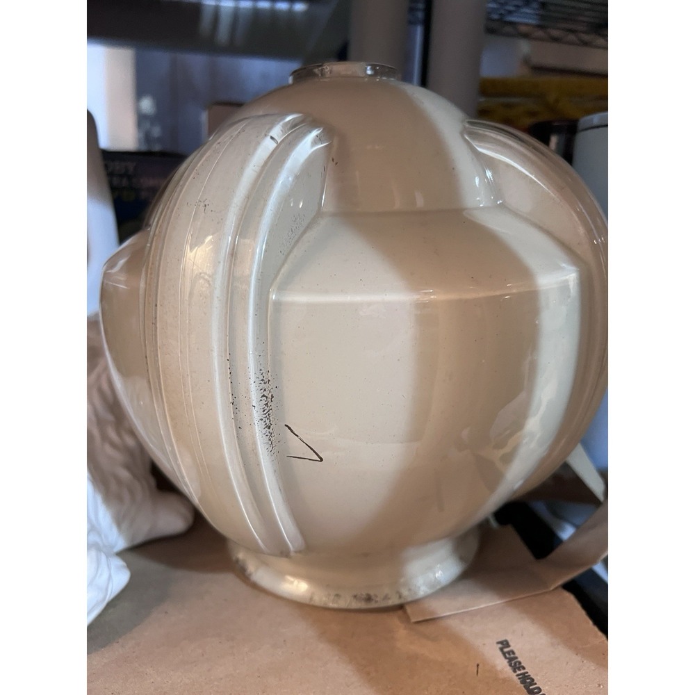 Art Deco Cream Biege Ribbed Panel Lamp Base Very Cool Repurpose - Picture 13 of 14